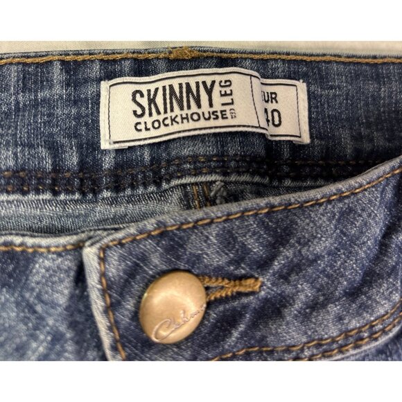 Clockhouse Skinny Leg Blue Denim Jeans Size EUR 40 US 10 Medium Wash - Picture 5 of 6